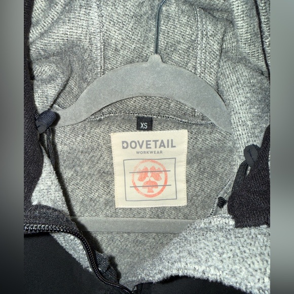 Dovetail Workwear Women's Apelian Utility Work Fleece Jacket Size XS Grey Black - Picture 3 of 4